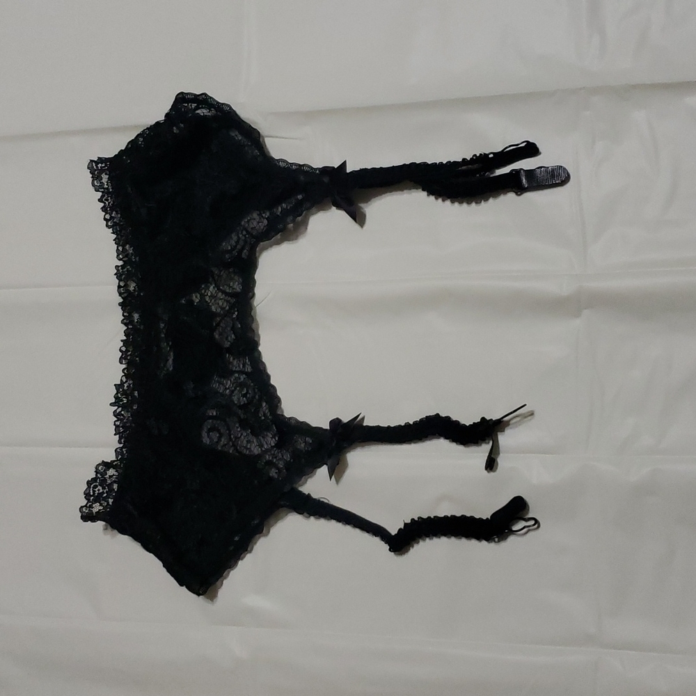 Victoria secret sheer garter belt